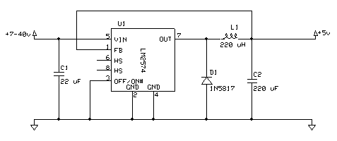 dc/dc 5v buck converter schematic