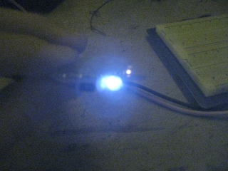 remote control IR LED, before the hack