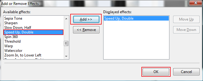 choose a speed up double filter